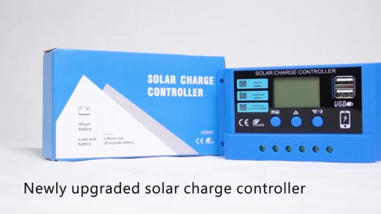 PWM 10A 20A 30A Solar Power Regulator 12V 24V Auto Dual USB LCD Display Load Discharger Solar Charger Controller